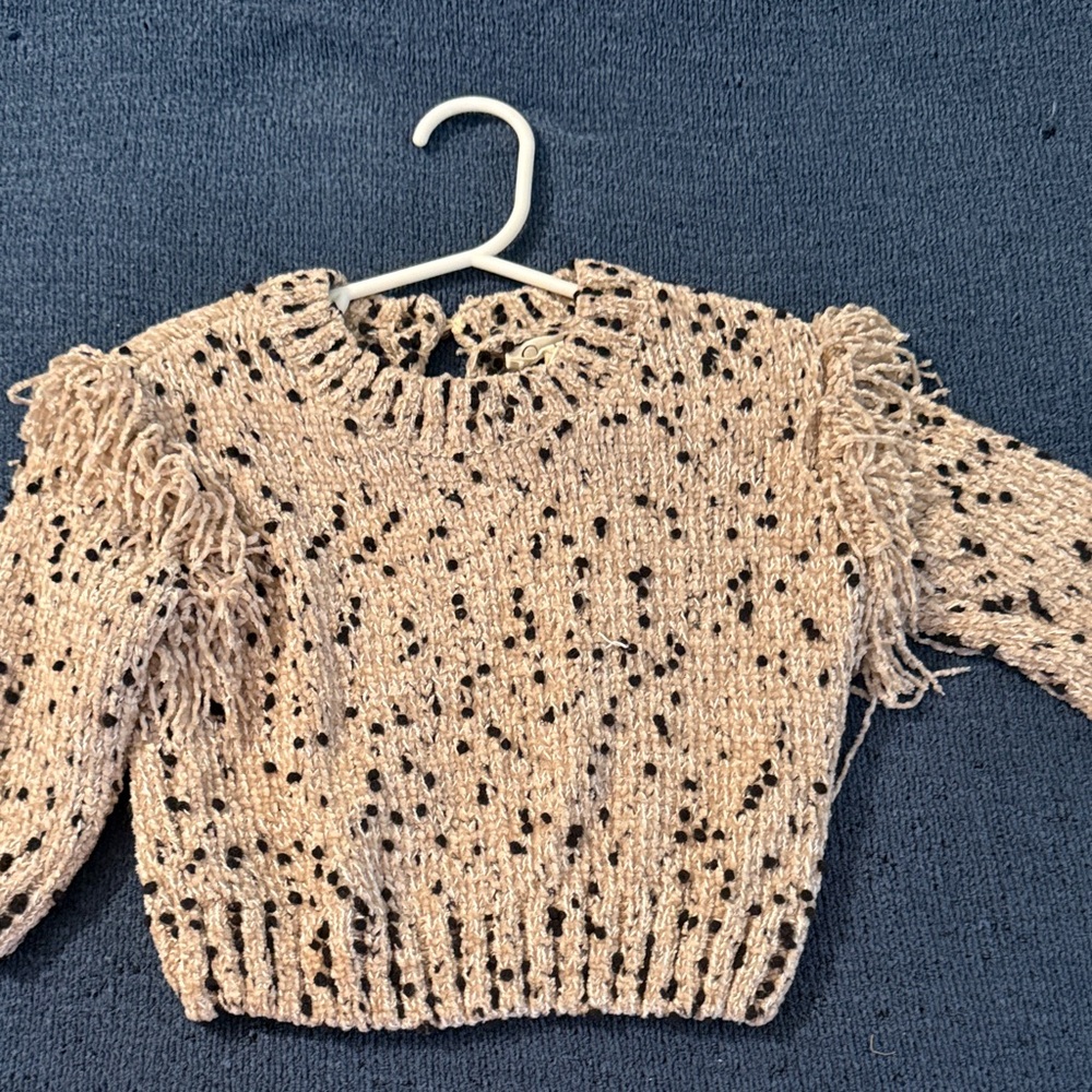 Stylish Beige and Black toddler Sweater 12m